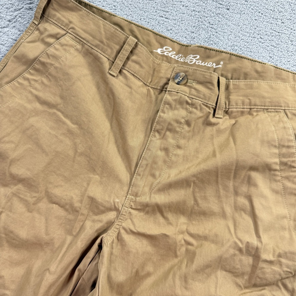 Eddie Bauer Cargo Pants Mens 38x30 Tan Khaki Excellent Cotton Utility Trousers